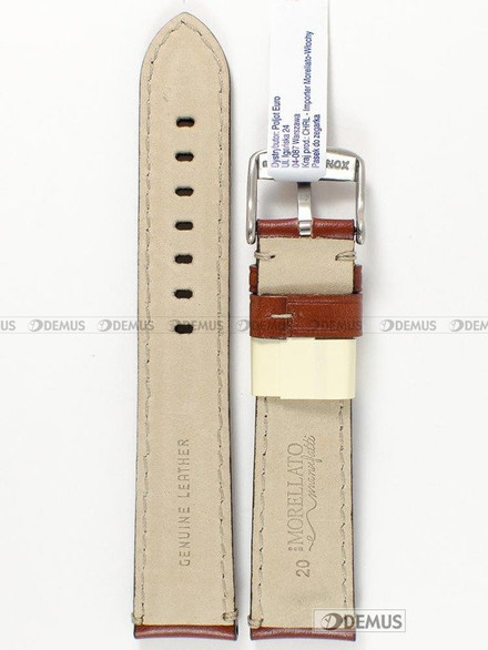 Skórzany pasek do zegarka Morellato A01X4272B12041CR20, 20 mm, Brązowy