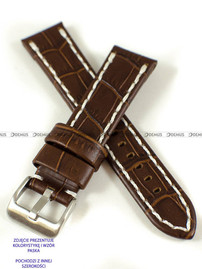 Skórzany pasek do zegarka Pacific W49.22.2.7, 22 mm, Brązowy