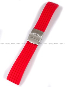 Silikonowy pasek do zegarka Chermond PG6.24.4, 24 mm, Czerwony