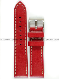 Skórzany pasek do zegarka Tekla PT31.22.4.7, 22 mm, Czerwony