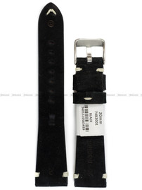 Pasek skórzany do zegarka - Rochet Minnesota 7482001 - 20 mm - Czarny