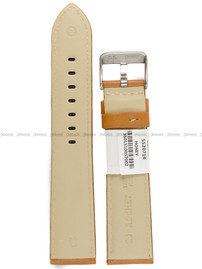 Pasek skórzany do zegarka - Rochet Aviator 5520714 - 20 mm - Brązowy beżowe przyszycie