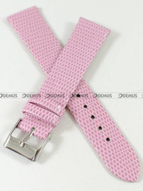 Skórzany pasek do zegarka Tekla PT7.18.17, 18 mm, Różowy