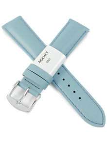 Pasek skórzany do zegarka - Rochet New York 3011811XS - 18 mm - Niebieski