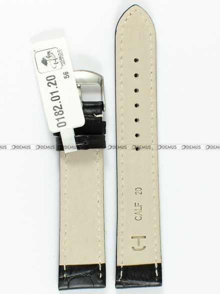 Skórzany pasek do zegarka Horido 0182.01.20S, 20 mm, Czarny
