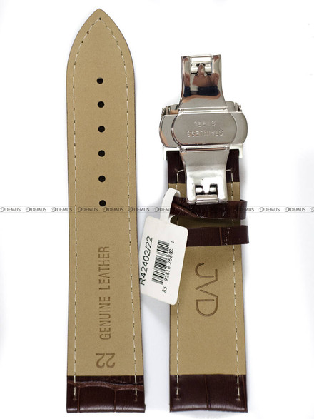 Pasek skórzany do zegarka - JVD R42402/22 - 22 mm