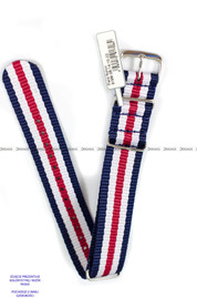 Pasek NATO nylonowy do zegarka - Fluco Field 919M-06/14/10-20 - 20 mm