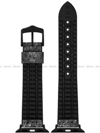 Pasek kauczukowy z adapterem do Apple Watch - Hirsch Stone 0925044050AD-5-22 - 22 mm - Zestaw