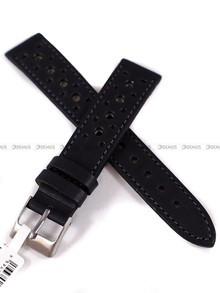 Skórzany pasek do zegarka LAVVU LSGUB18, 18 mm, Czarny