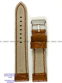 Skórzany pasek do zegarka Pacific W49.24.3.3, 24 mm, Brązowy