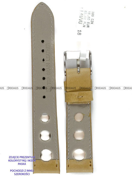 Skórzany pasek do zegarka LAVVU LSMUO22, 22 mm, Brązowy