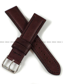 Pasek skórzany ręcznie robiony A. Kucharski Leather - Conceria Puccini Uragano - burgundy/black 20 mm