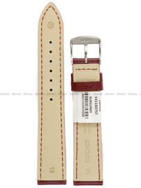 Pasek skórzany do zegarka - Rochet Miami 5411807ST - 18 mm - Bordowy