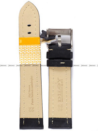 Skórzany pasek do zegarka Diloy 377.22.1, 22 mm, Czarny
