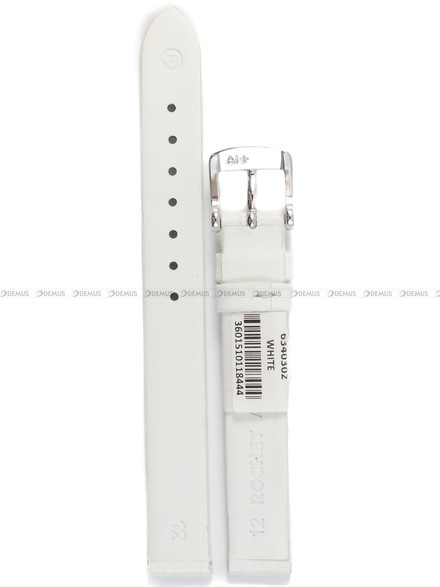 Pasek skórzany do zegarka - Rochet Trendy 6340302 - 12 mm - Biały
