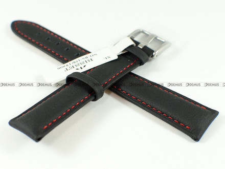 Skórzany pasek do zegarka Bisset BS-158-18-1-4 XL, 18 mm, Czarny