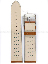 Pasek skórzany do zegarka - Fluco Mokka 207M-05-22 - 22 mm