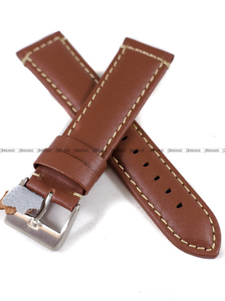 Skórzany pasek do zegarka Diloy P354.22.8, 22 mm, Brązowy