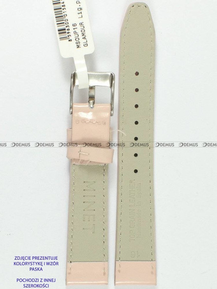 Pasek skórzany do zegarka - Minet MSOUP18 - 18 mm