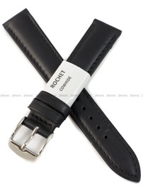 Pasek skórzany do zegarka - Rochet Miami 5411601ST - 16 mm - Czarny