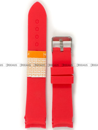 Silikonowy pasek do zegarka Diloy S252C.20.6, 20 mm, Czerwony