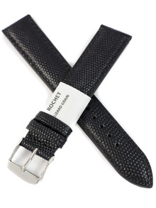 Pasek skórzany do zegarka - Rochet Opaline 5381801ST - 18 mm - Czarny