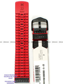 Skórzano-kauczukowy pasek do zegarka Hirsch 0912092050-5-24, 24 mm, Czarny
