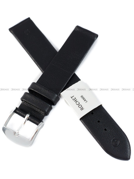 Pasek skórzany do zegarka - Rochet Trendy 6340501 - 16 mm - Czarny