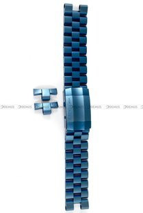 Stalowa bransoleta do zegarka Vostok Lunokhod-25-niebieska, 25 mm, Niebieska