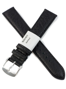 Pasek skórzany do zegarka - Rochet Buffalo 5020601 - 18 mm - Czarny
