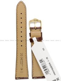 Pasek skórzany z aligatora do zegarka - Hirsch London 04207019-1-19 - 19 mm - Zwężany