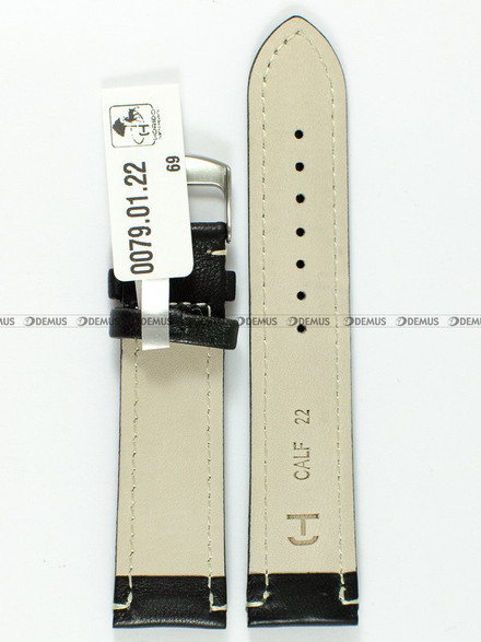 Skórzany pasek do zegarka Horido 0079.01.22S, 22 mm, Czarny