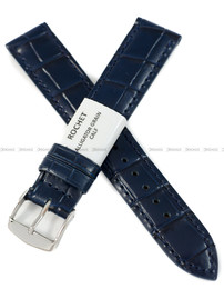 Pasek skórzany do zegarka - Rochet Charleston 5491806ST - 18 mm - Niebieski