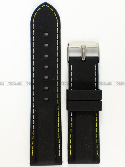 Pasek do zegarka z tworzywa Chermond PG1.24MM.1.9, 24 mm, Czarny