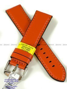Skórzany pasek do zegarka Morellato A01X5123C03084CR20, 20 mm, Pomarańczowy