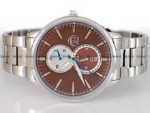 Zegarek FujiTime M7108QS-Brown-Silver