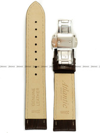 Pasek do zegarka skórzany Atlantic - L52759-BN-20S - 20 mm - z zapięciem motylkowym