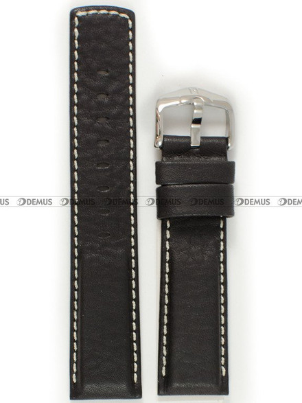 Skórzany pasek do zegarka Hirsch 14502150-2-22, 22 mm, Czarny