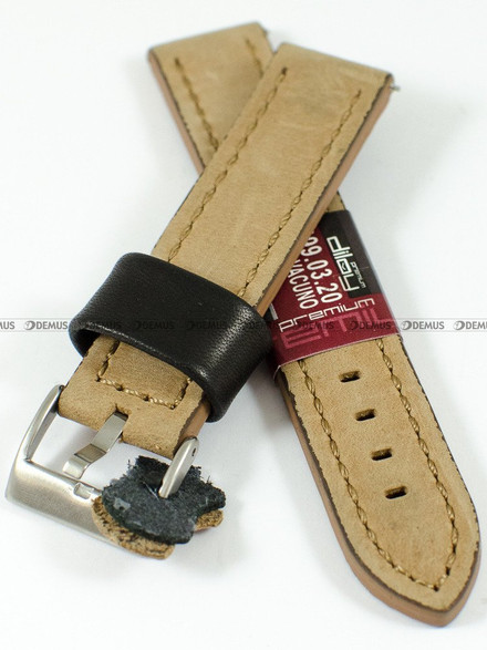 Skórzany pasek do zegarka Diloy 399.20.3, 20 mm, Brązowy