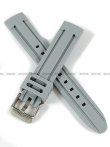 Silikonowy pasek do zegarka Demus PGS4.18.11, 18 mm, Szary