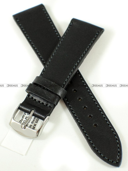 Skórzany pasek do zegarka Horido 9407.01.22S, 22 mm, Czarny
