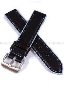 Skórzany pasek do zegarka Tekla PT10.20.1.2, 20 mm, Czarny