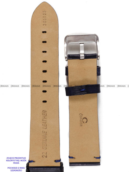 Pasek skórzany do zegarka - Condor 365R.05.20.W - 20 mm