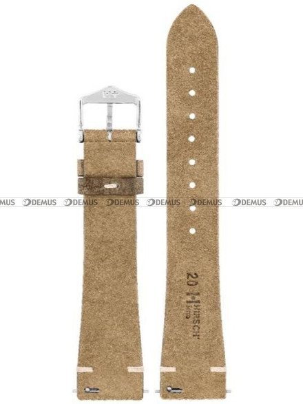 Pasek skórzany zamszowy do zegarka - Hirsch Serro 05564070-2-22 - 22 mm