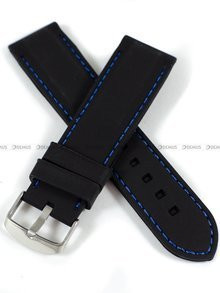 Silikonowy pasek do zegarka Demus PGS3.24.1.5, 24 mm, Czarny