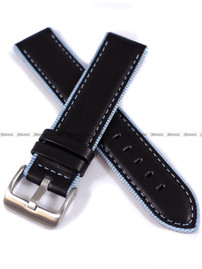 Skórzany pasek do zegarka Tekla PT10.20.1.2, 20 mm, Czarny