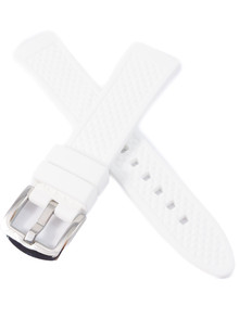 Pasek silikonowy biały do zegarka Vostok Europe N-1 Rocket NH35A-125A748 - 20 mm