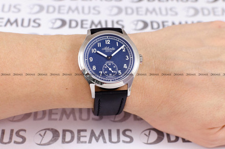 Zegarek Męski Atlantic Worldmaster Heritage Military 1951 53760.41.53 - Dodatkowy pasek w zestawie