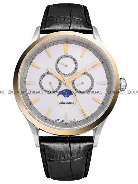 Zegarek Adriatica Mens strap A8280.2213QF Męski, Kwarcowy, Wskazówkowy