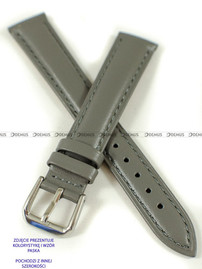 Skórzany pasek do zegarka Pacific W94.22.61.61, 22 mm, Szary